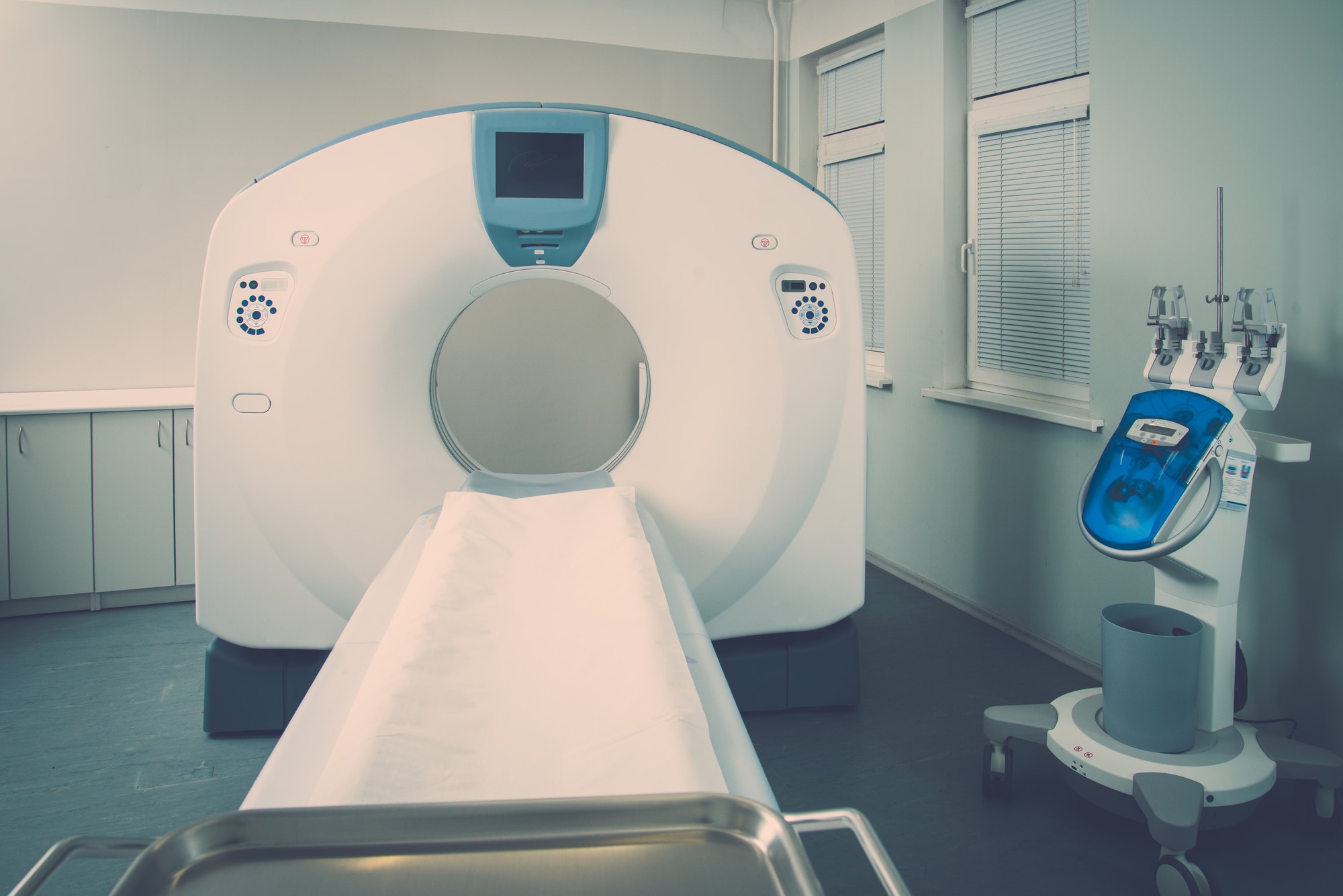 Computed tomography scanner in a hospital